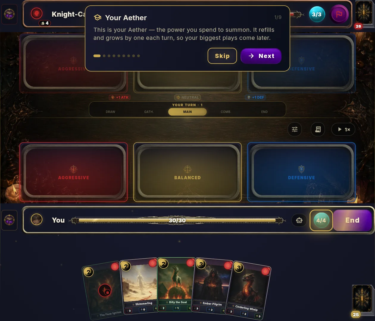 Tutorial tip: summon a unit